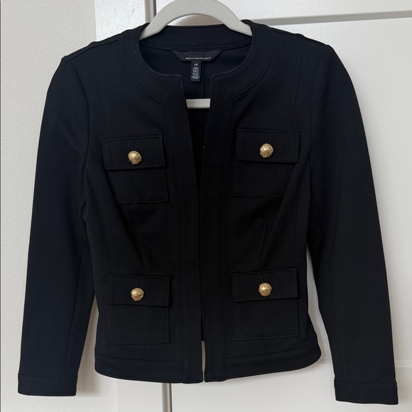 White House Black Market Jackets & Blazers - White House Black Market Black Jacket with Gold Buttons